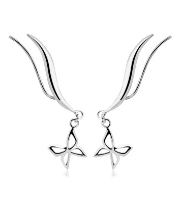 Silver Butterfly Shaped Earring EL-131